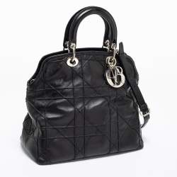 مملوكة مسبقًا حقيبة يد توتس ديور غرانفيل جلد مبطن أسود