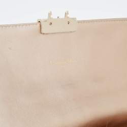 مملوكة مسبقًا حقيبة ديور ميس ديور جلد كاناج ذهبي ميتاليك صغيرة بقلاب