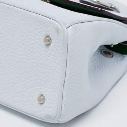Pre Owned Dior Blue Leather Mini Be Dior Flap Bag