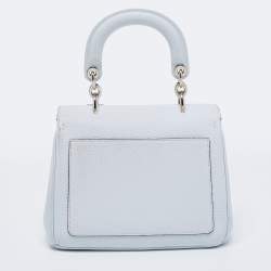 Pre Owned Dior Blue Leather Mini Be Dior Flap Bag
