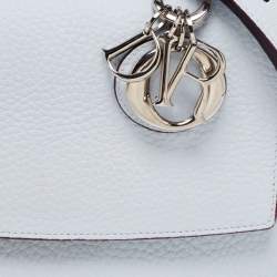 Pre Owned Dior Blue Leather Mini Be Dior Flap Bag