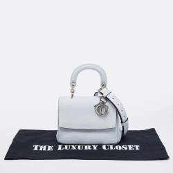 Pre Owned Dior Blue Leather Mini Be Dior Flap Bag