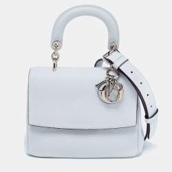 Pre Owned Dior Blue Leather Mini Be Dior Flap Bag