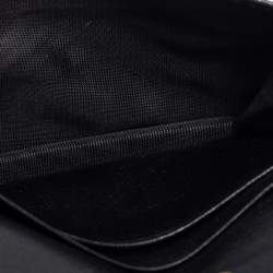 Pre Owned Dior Black Leather Saddle Card Holder