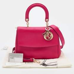 Pre Owned حقيبة ديور بي ديور جلد وردي بقلاب يد علوية صغيرة