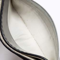 Pre Owned Dior Grey Patent Leather D-Fence Card holder