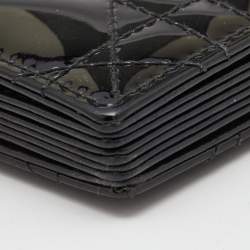 Pre Owned Dior Black Patent Leather Compact Wallet