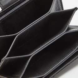 Pre Owned Dior Black Patent Leather Compact Wallet