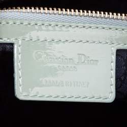 Pre Owned Dior Grey Patent Cannage Leather Large Lady Dior Tote