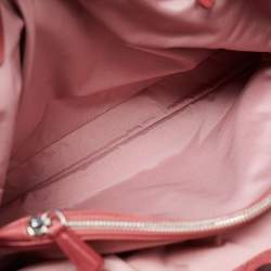 Pre Owned Dior Pink Cannage Leather Soft Lady Dior Shopper Tote