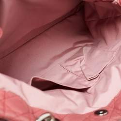 Pre Owned Dior Pink Cannage Leather Soft Lady Dior Shopper Tote