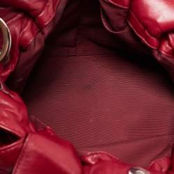 Pre Owned Dior Red Cannage Leather Le Trente Hobo