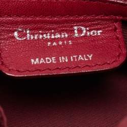 Pre Owned Dior Red Cannage Leather Le Trente Hobo