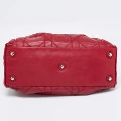 Pre Owned Dior Red Cannage Leather Le Trente Hobo