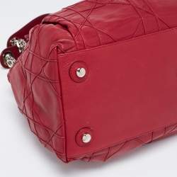 Pre Owned Dior Red Cannage Leather Le Trente Hobo