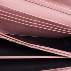Pre Owned Dior Pink Cannage Quilted Leather Lady Dior Long Wallet
