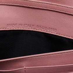 Pre Owned Dior Pink Cannage Quilted Leather Lady Dior Long Wallet