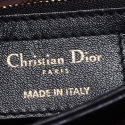 Pre Owned Dior Black Cannage Leather Large Diorling Shoulder Bag