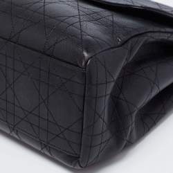Pre Owned Dior Black Cannage Leather Large Diorling Shoulder Bag