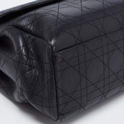 Pre Owned Dior Black Cannage Leather Large Diorling Shoulder Bag
