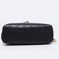 Pre Owned Dior Black Cannage Leather Large Diorling Shoulder Bag