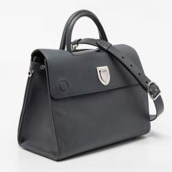 Pre Owned Dior Grey Leather Medium Diorever Top Handle Bag
