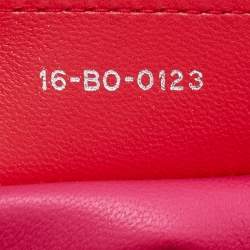 Pre Owned Dior Orange/Pink Cannage Leather Large Lady Dior Tote