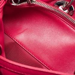 Pre Owned Dior Red Leather Cannage Pattern Granville Polochon Satchel