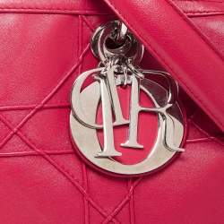 Pre Owned Dior Red Leather Cannage Pattern Granville Polochon Satchel