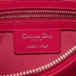 Pre Owned Dior Red Leather Cannage Pattern Granville Polochon Satchel