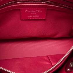Pre Owned Dior Red Leather Cannage Pattern Granville Polochon Satchel