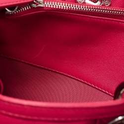 Pre Owned Dior Red Leather Cannage Pattern Granville Polochon Satchel