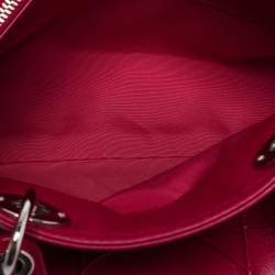 Pre Owned Dior Red Leather Cannage Pattern Granville Polochon Satchel