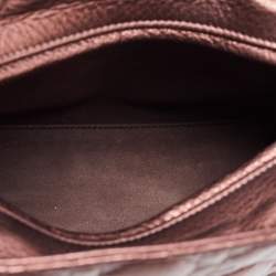 Pre Owned Dior Metallic Brown Cannage Leather Medium Lady Dior Tote