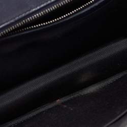 Pre Owned Dior Blue Crackled Patent Leather Medium Diorama Shoulder Bag