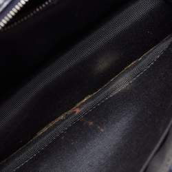 Pre Owned Dior Blue Crackled Patent Leather Medium Diorama Shoulder Bag