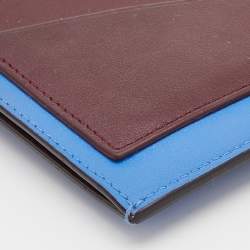 Pre Owned Dior Tri Color Leather Wristlet Card Holder