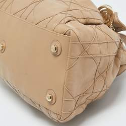 Pre Owned Dior Beige Cannage Leather Le Trente Hobo