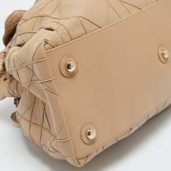 Pre Owned Dior Beige Cannage Leather Le Trente Hobo