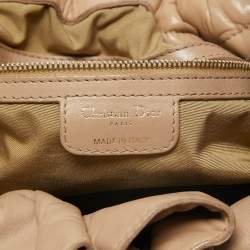 Pre Owned Dior Beige Cannage Leather Le Trente Hobo