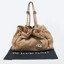 Pre Owned Dior Beige Cannage Leather Le Trente Hobo
