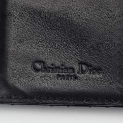 Pre Owned Dior Black Cannage Patent Leather Lady Dior Card Holder