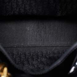 Pre Owned Dior Black Cannage Patent Leather Large Lady Dior Tote