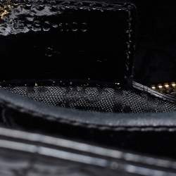 Pre Owned Dior Black Cannage Patent Leather Large Lady Dior Tote