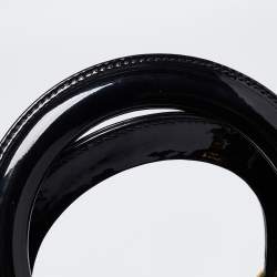 Pre Owned Dior Black Cannage Patent Leather Large Lady Dior Tote