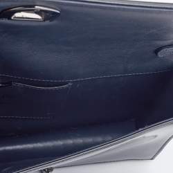 Pre Owned Dior Metallic Grey Cannage Leather Diorama Chain Clutch