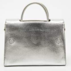 Dior Metallic Silver Leather Medium Diorever Tote