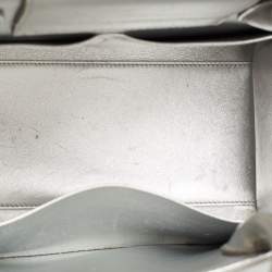 Dior Metallic Silver Leather Medium Diorever Tote