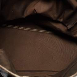 Pre Owned Dior Metallic Brown Cannage Coated Canvas Medium Panarea Tote