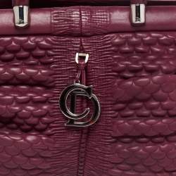 Pre Owned Dior Burgundy Leather Karenina Hermitage Satchel